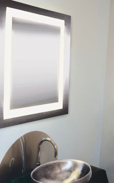 Edge Lighting – Plaza Small Led Dimmable Mirror: Indoor Lighting Pertaining To Edge Lit Led Wall Mirrors (View 14 of 15)