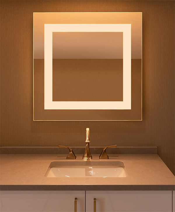 Edge Lighting – Plaza Small Tunable White Mirror – Tunable White Led For Edge Lit Led Wall Mirrors (View 4 of 15)