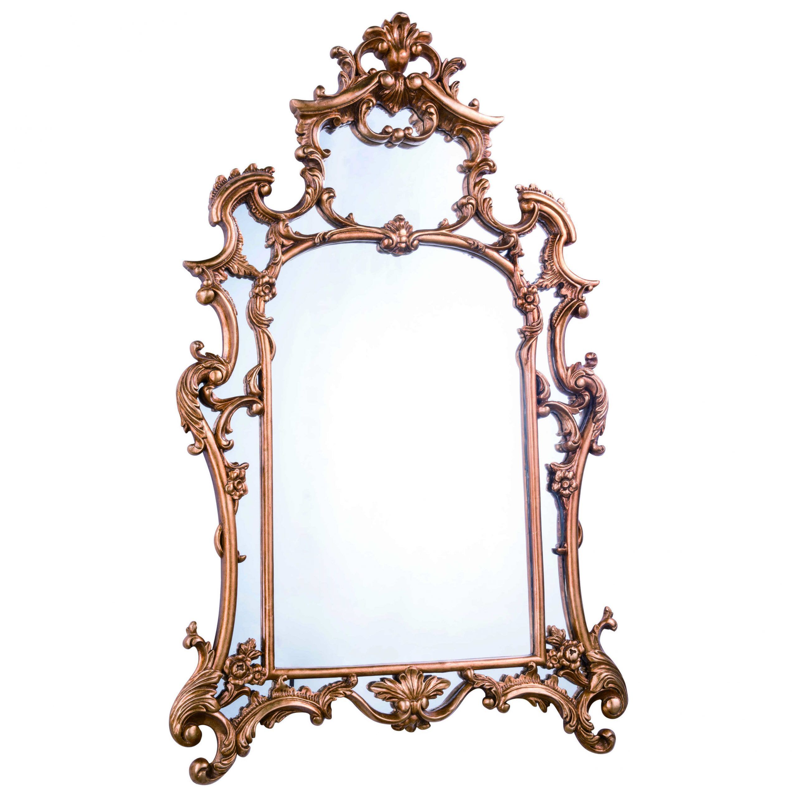 Elegant Lighting Antique 29''w X 48''h Gold Leaf Wall Mirror | Egmr2042 Pertaining To Antiqued Gold Leaf Wall Mirrors (View 1 of 15)