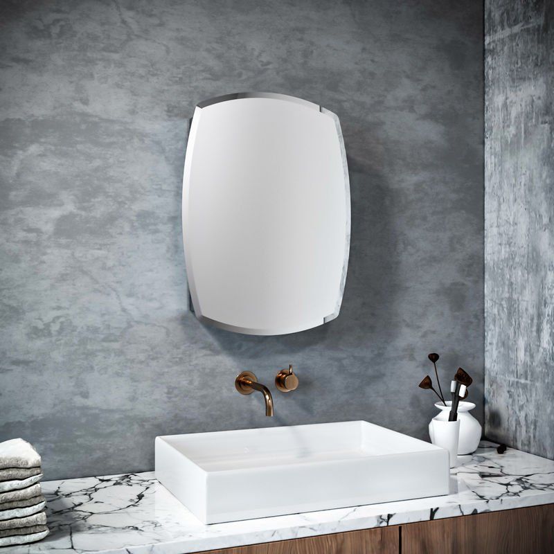 Elegant Oval Shape Single Door Stainless Steel Mirror Cabinet Bathroom Intended For Single Sided Polished Wall Mirrors (View 14 of 15)