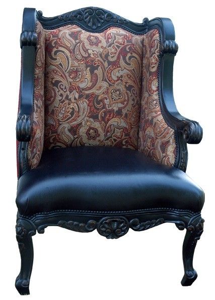 Elegant Western Nightfall Wingback Chair From Our Handcrafted Wild Throughout Glynis Wild West Accent Mirrors (View 3 of 15)