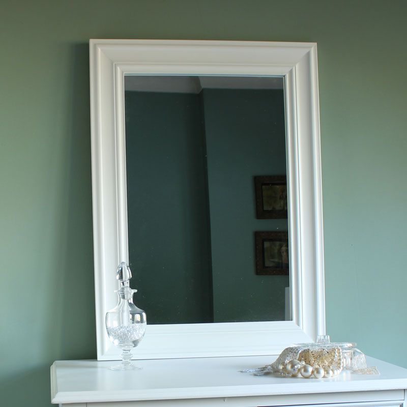 Eliza White Range – White Wall Mirror – Melody Maison® Inside Single Sided Polished Wall Mirrors (View 3 of 15)