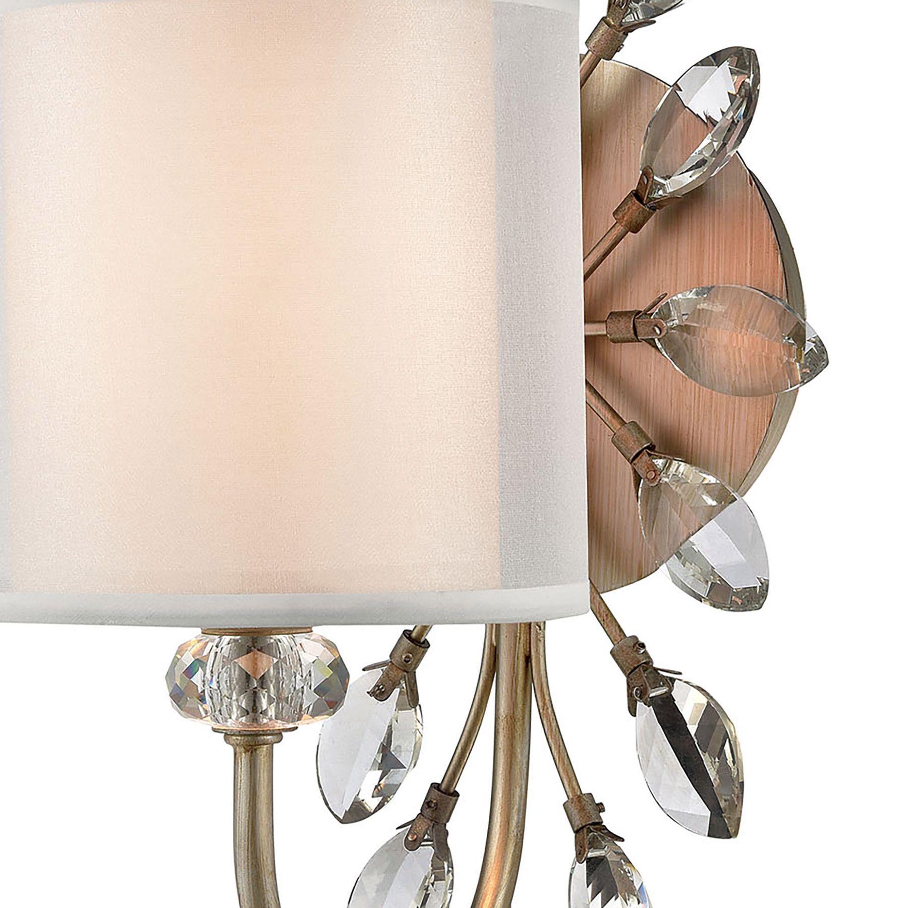 Elk Lighting 16276/1 1 Light Vanity Light In Aged Silver With White For Aged Silver Vanity Mirrors (View 7 of 15)