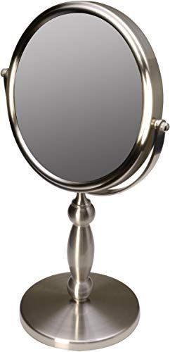 Enjoy Exclusive For Floxite Dual Sided 1x 15x Vanity Mirror, Brushed For Single Sided Polished Nickel Wall Mirrors (Photo 11 of 15)