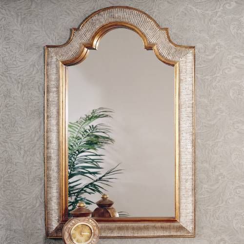 Excelsior Silver And Gold Leaf Wall Mirror | Silver Leaf Wall Mirror In Gold Leaf Metal Wall Mirrors (View 4 of 15)