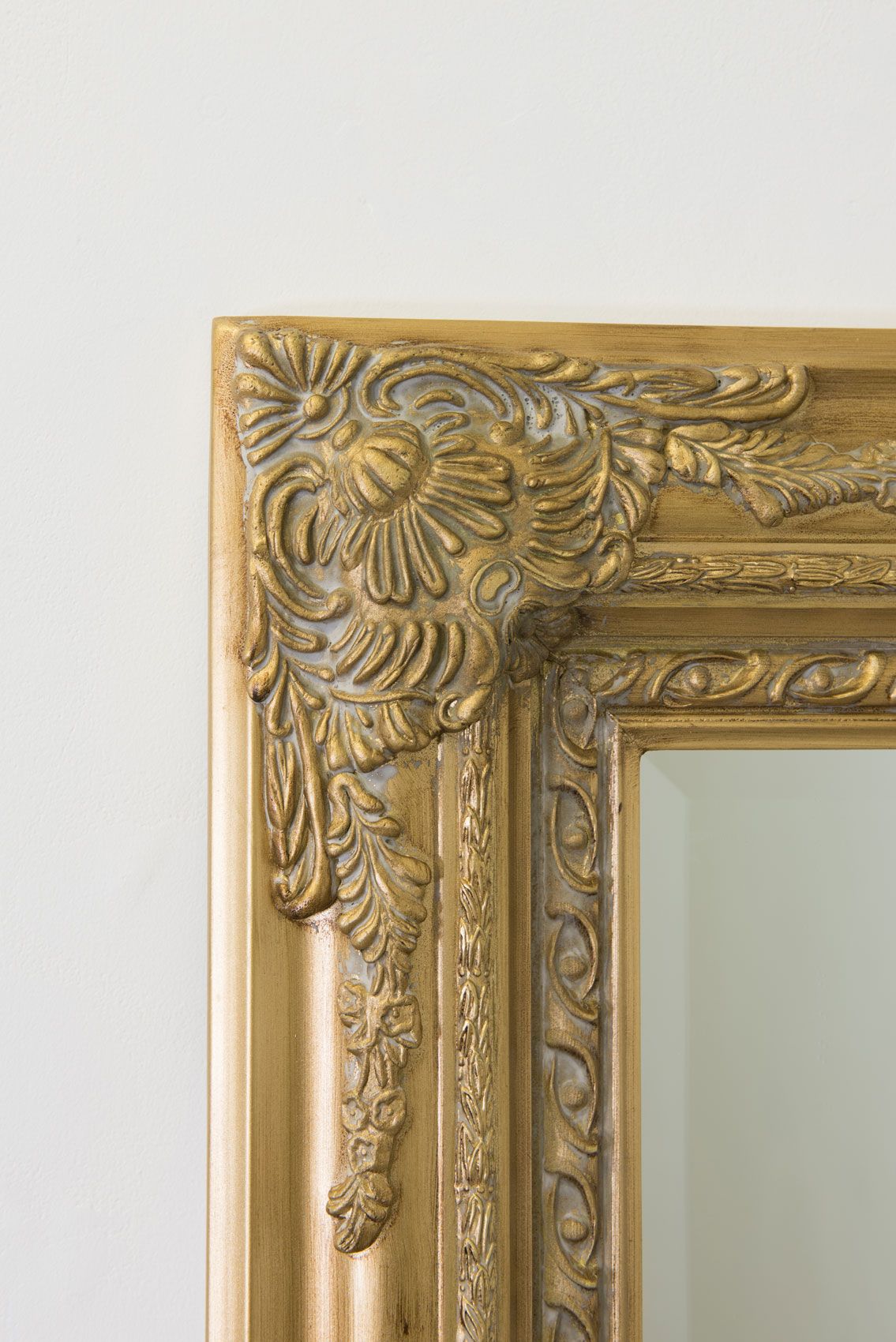 Extra Large Gold Antique Style Wall Mirror Wood 5ft10 X 2ft10 178cm X For Antiqued Glass Wall Mirrors (View 11 of 15)