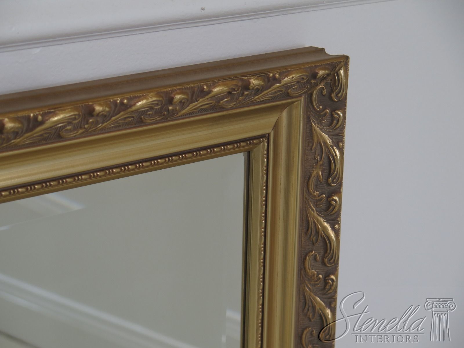 F48899ec: Gold Framed Rectangular Glass Beveled Mirror | Ebay With Dark Gold Rectangular Wall Mirrors (View 14 of 15)