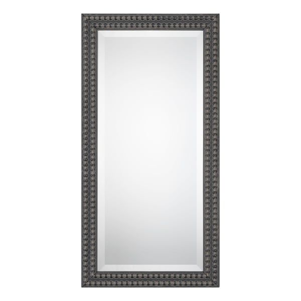 Find Aged Black Rectangular Mirror – Overstock – 28266178 Intended For Black Beaded Rectangular Wall Mirrors (View 4 of 15)