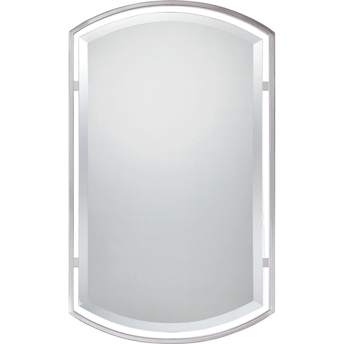 Floating Frame Rounded Rectangular Mirror In 2021 | Brushed Nickel Throughout Brushed Nickel Rectangular Wall Mirrors (View 11 of 15)