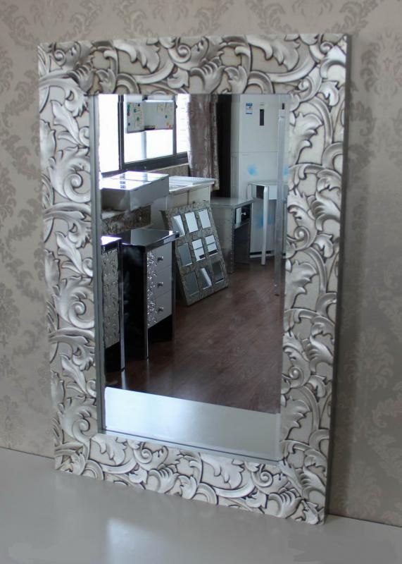 Floral Framed Mirror | Framed | Decorative | Frameless | Clean Cut With Regard To Silver Metal Cut Edge Wall Mirrors (View 13 of 15)