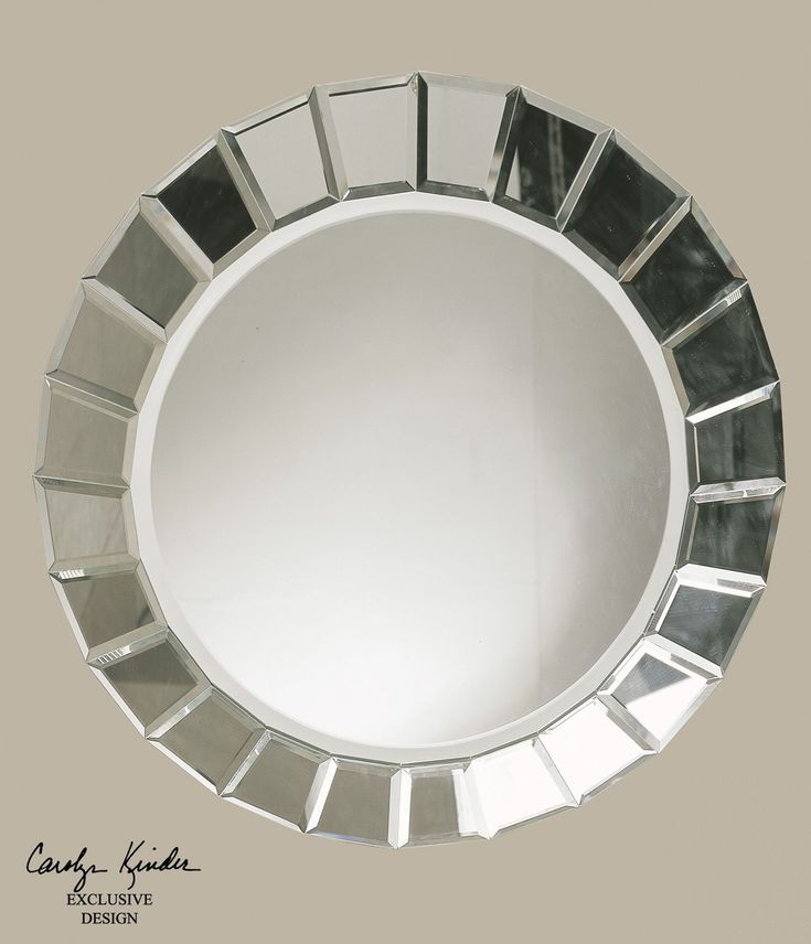 Fortune Frameless Round Mirror | Beveled Mirror, Mirror Wall, Round Pertaining To Tetbury Frameless Tri Bevel Wall Mirrors (View 8 of 15)