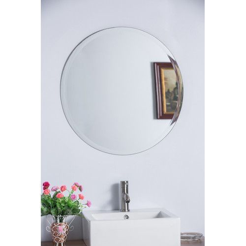 Found It At Wayfair Supply – Round Frameless Mirror | Vanity Wall Within Double Crown Frameless Beveled Wall Mirrors (View 9 of 15)
