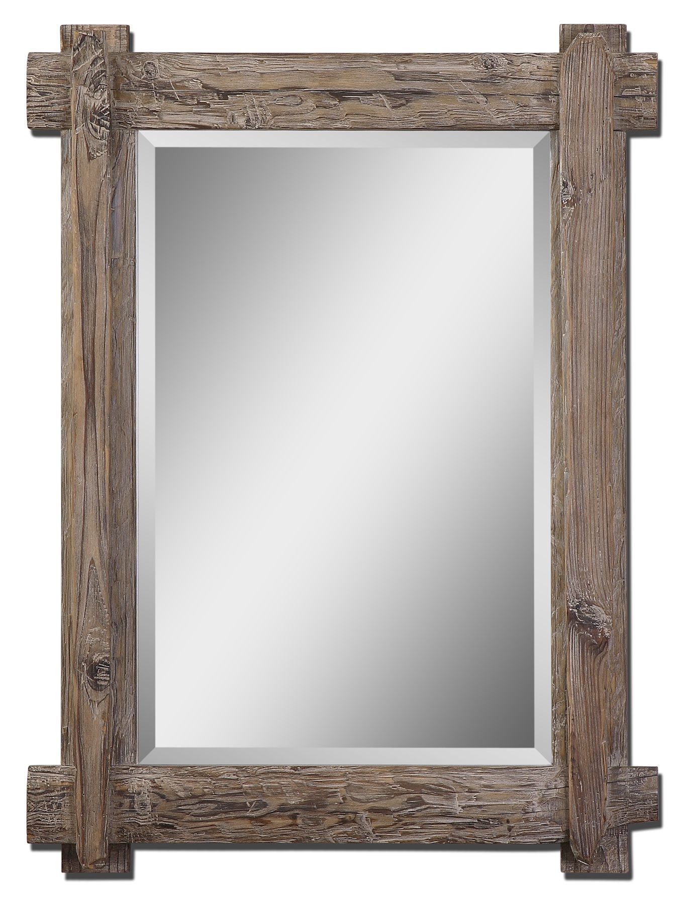 Frame Is Rustic, Light Walnut Stained Wood With Burnished Details Inside Rustic Getaway Wood Wall Mirrors (View 5 of 15)