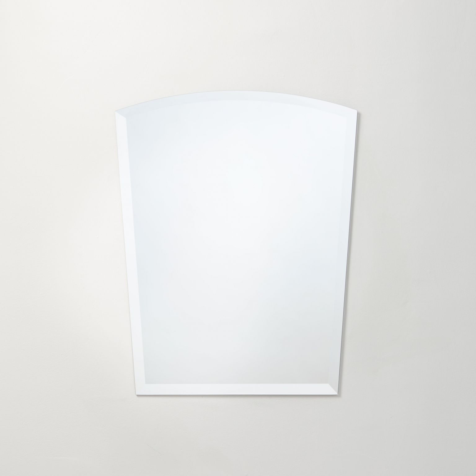 Frameless Beveled Concave Arch Top Mirror – Better Bevel For Crown Arch Frameless Beveled Wall Mirrors (View 14 of 15)