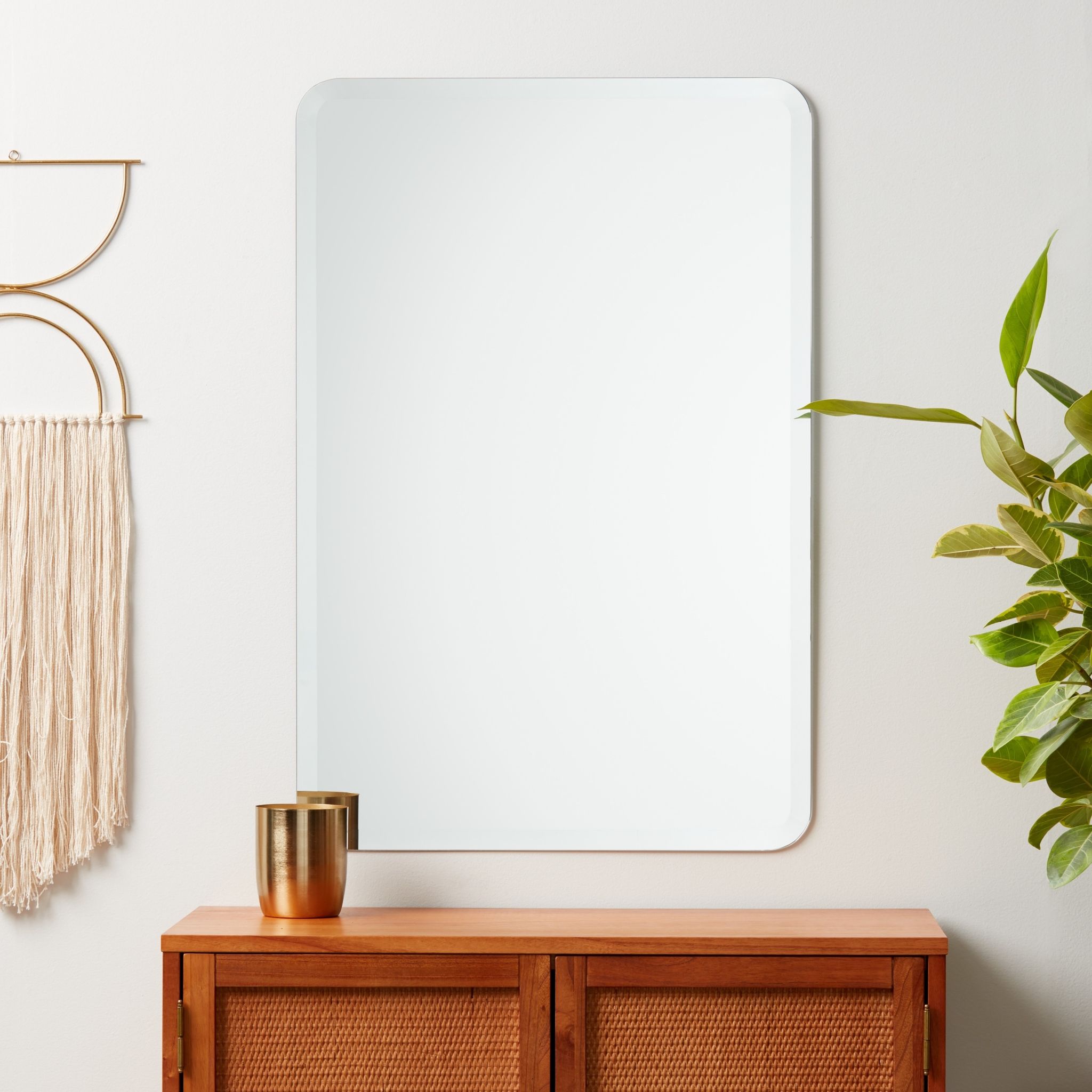 Frameless Beveled Rounded Rectangle Mirror – Better Bevel For Frameless Rectangular Beveled Wall Mirrors (View 8 of 15)
