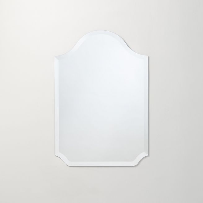 Frameless Beveled Scalloped Bell Top Mirror – Better Bevel Pertaining To Polygonal Scalloped Frameless Wall Mirrors (View 1 of 15)