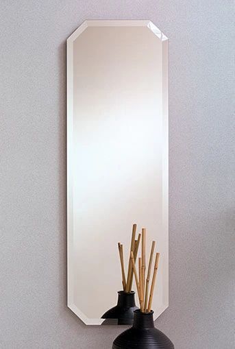 Free Shipping Octagonal Frameless Mirror 16 X 48 | Mirror, Frameless For Double Crown Frameless Beveled Wall Mirrors (View 12 of 15)