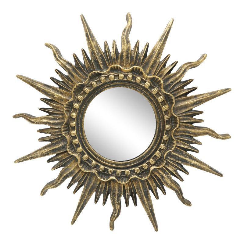 French Golden Gilt Sunburst Mirror | Sunburst Mirror, Wood Mirror Pertaining To Perillo Burst Wood Accent Mirrors (View 6 of 15)