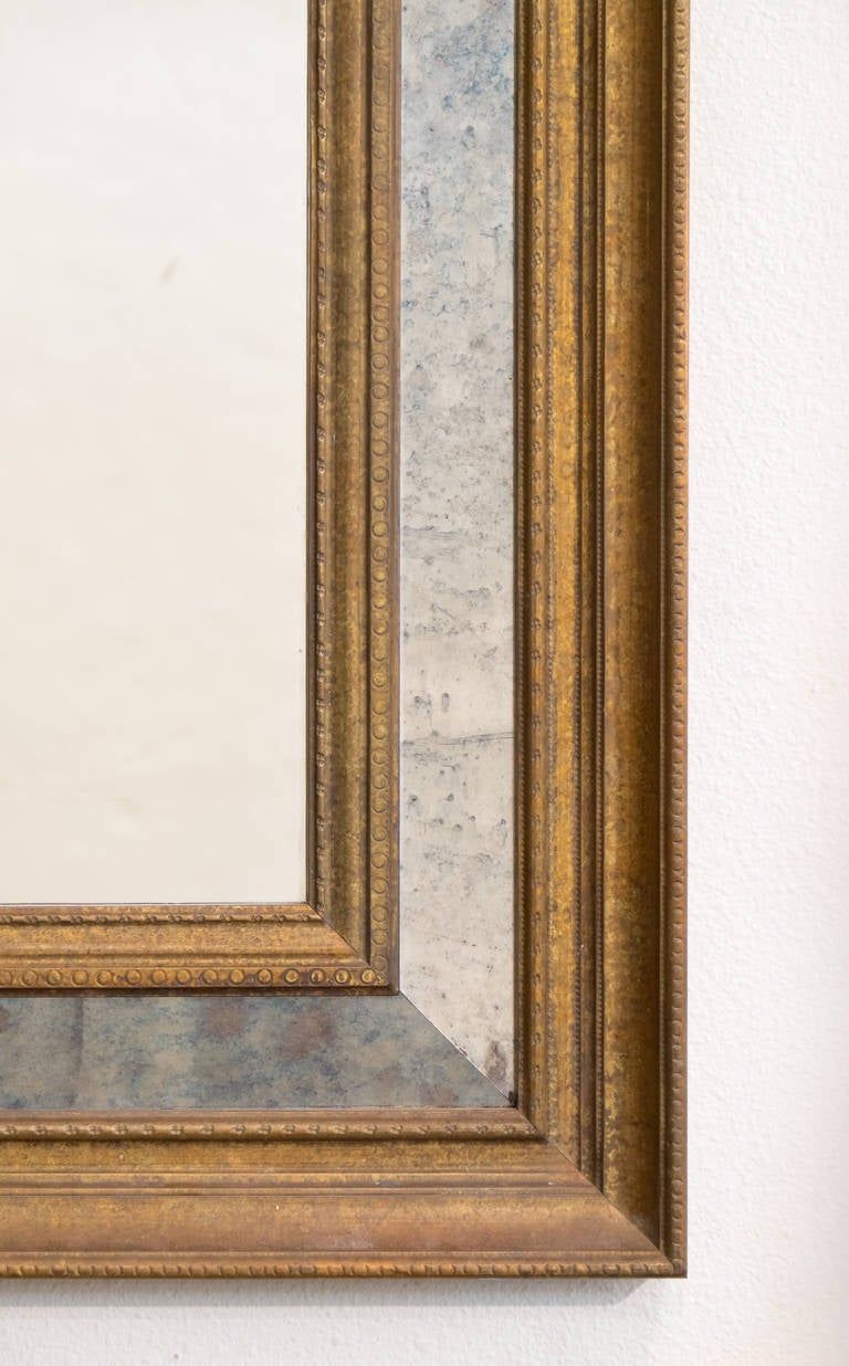 French Vintage Brass Framed Mirror At 1stdibs Regarding French Brass Wall Mirrors (View 15 of 15)
