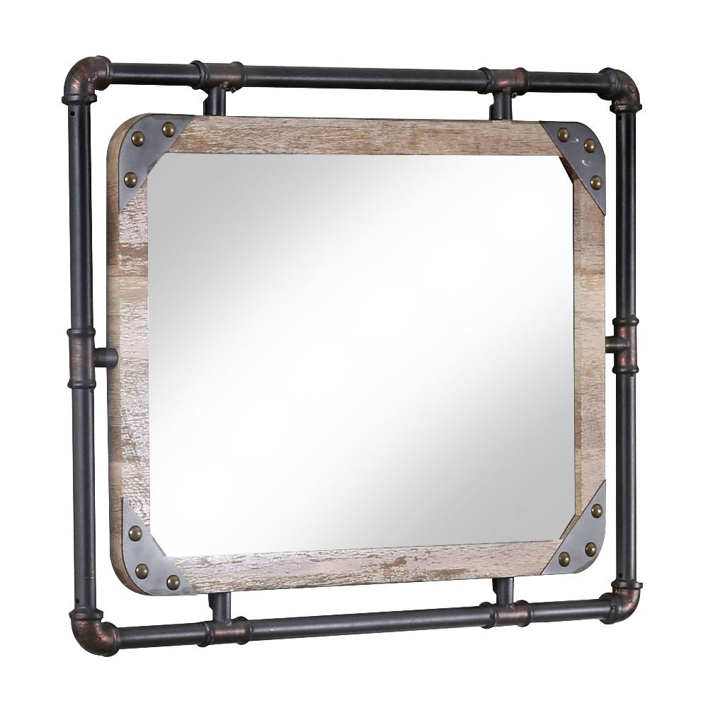 Furniture Of America Stockholm Industrial Decorative Wall Mirror 32"x24 With Kinley Accent Mirrors (View 4 of 15)