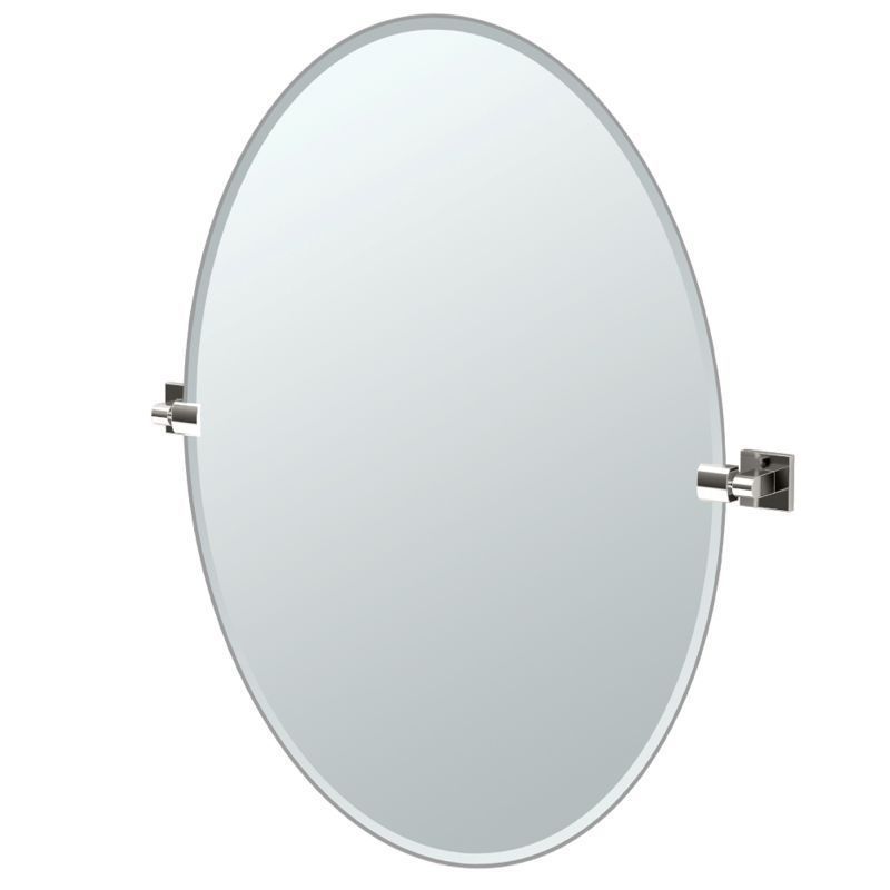 Gatco 4059lg Elevate 28 1/2" Oval Beveled Wall Mounted Mirror With Regarding Elevate Wall Mirrors (View 6 of 15)