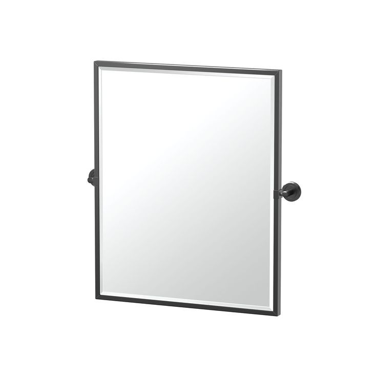 Gatco Latitude Ii 25 Inch Framed Rectangle Mirror Matte Black 4249xfsm Intended For Matte Black Rectangular Wall Mirrors (View 15 of 15)
