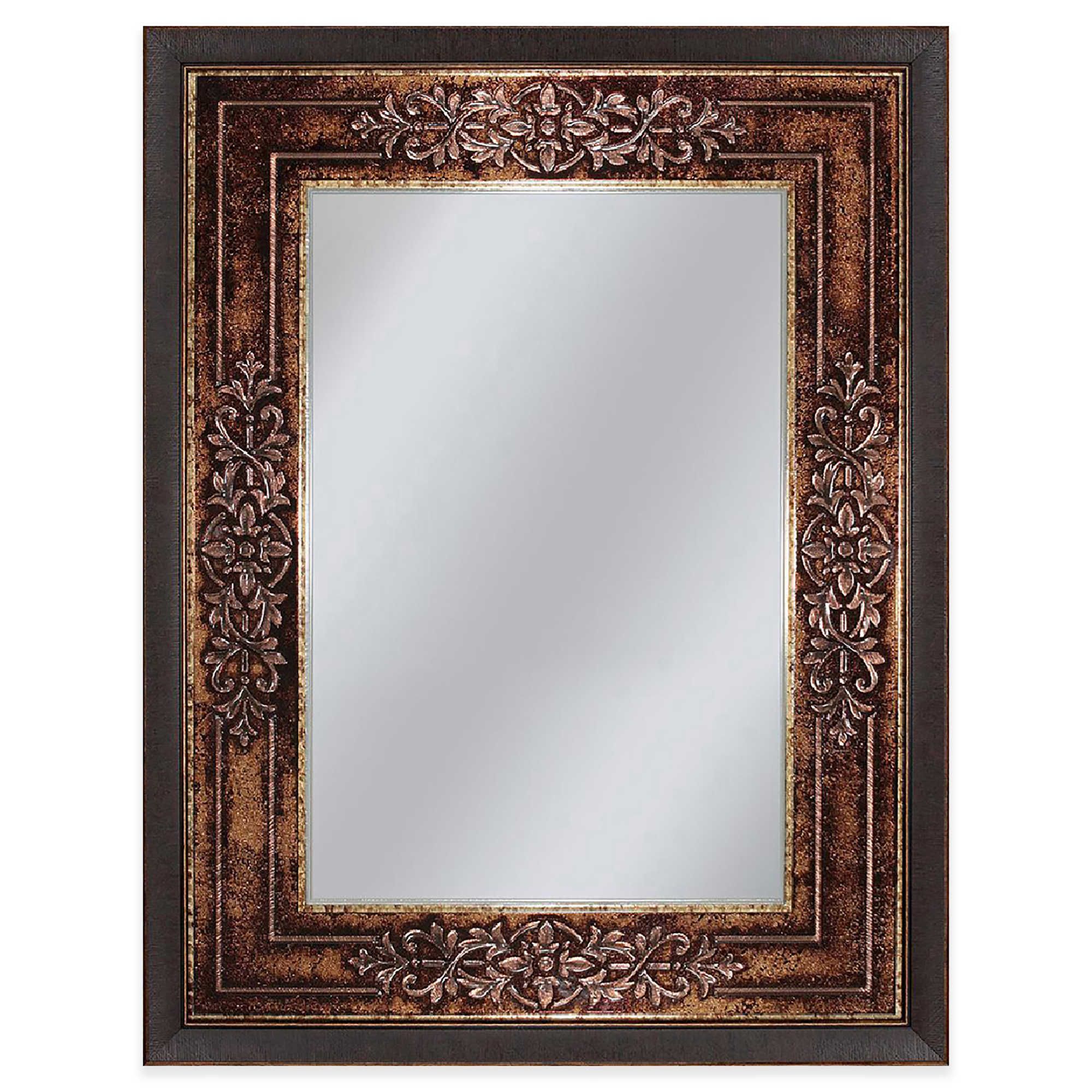 Genoa 27 Inch X 33 Inch Mirror In Bronze | Mirror Wall, Framed Mirror Pertaining To Silver And Bronze Wall Mirrors (View 5 of 15)