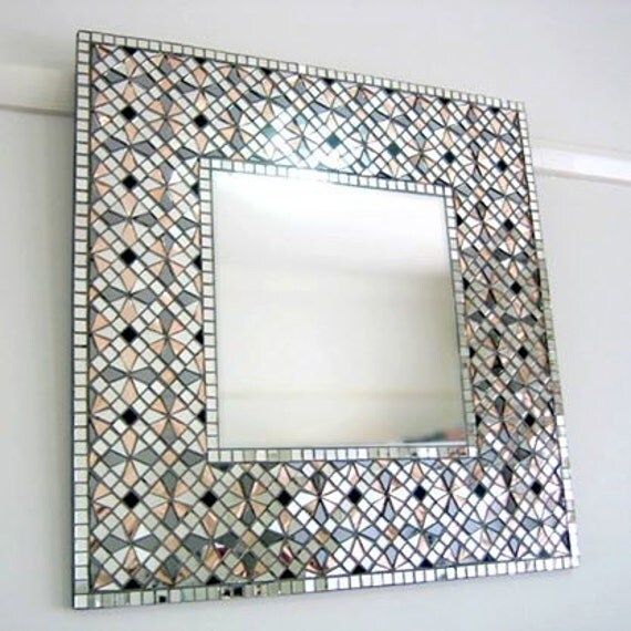Geometric Wall Art Square Wall Mirror Vanity Mirror Framed Within Geometric Wall Mirrors (View 6 of 15)