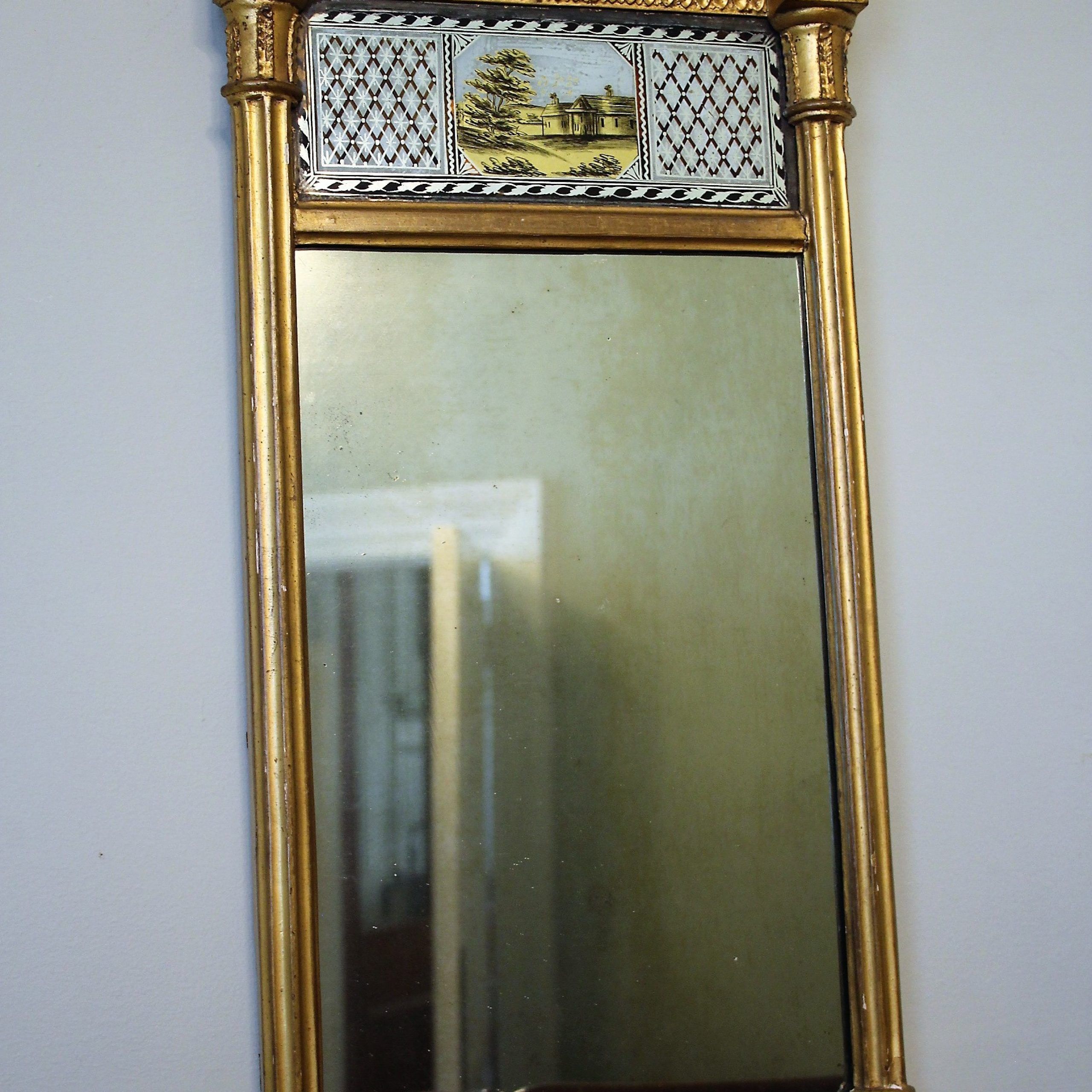 Giltwood Wall Mirror | Westbury Antiques Regarding Antiqued Glass Wall Mirrors (View 9 of 15)