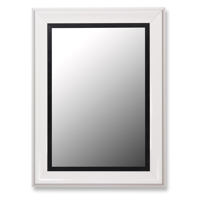 Glossy White Grande And Executive Black Wall Mirror – Mirrors At Hayneedle Regarding Glossy Black Wall Mirrors (View 12 of 15)