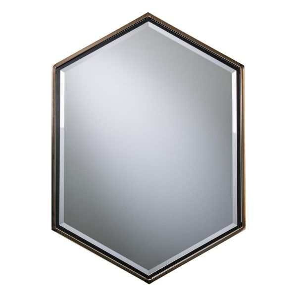 Gold Frame Hexagon Wall Mirror – Wooden It Be Nice With Regard To Gold Hexagon Wall Mirrors (View 12 of 15)