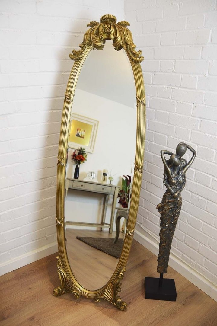 Gold Full Length Mirror With Stand – Mirror Ideas For Antique Iron Standing Mirrors (View 5 of 15)