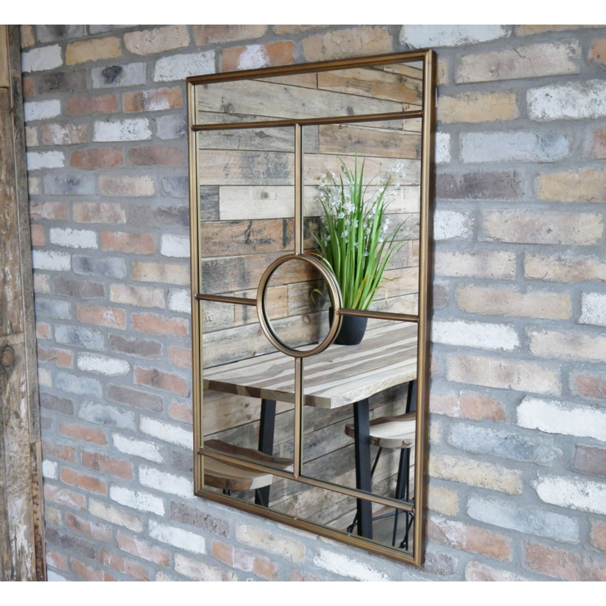 Gold Rectangle Mirror | Wall Mirrors | Decorative Mirrors In Dedrick Decorative Framed Modern And Contemporary Wall Mirrors (View 11 of 15)