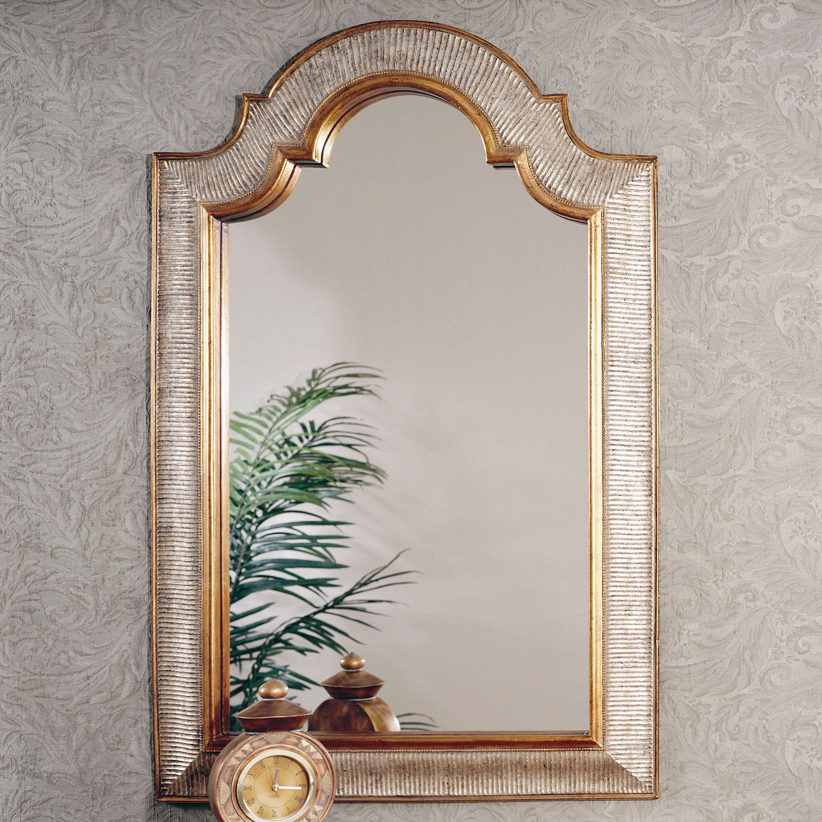 Gold & Silver Arched Decorative Mirror – 29w X 45h In (View 13 of 15)