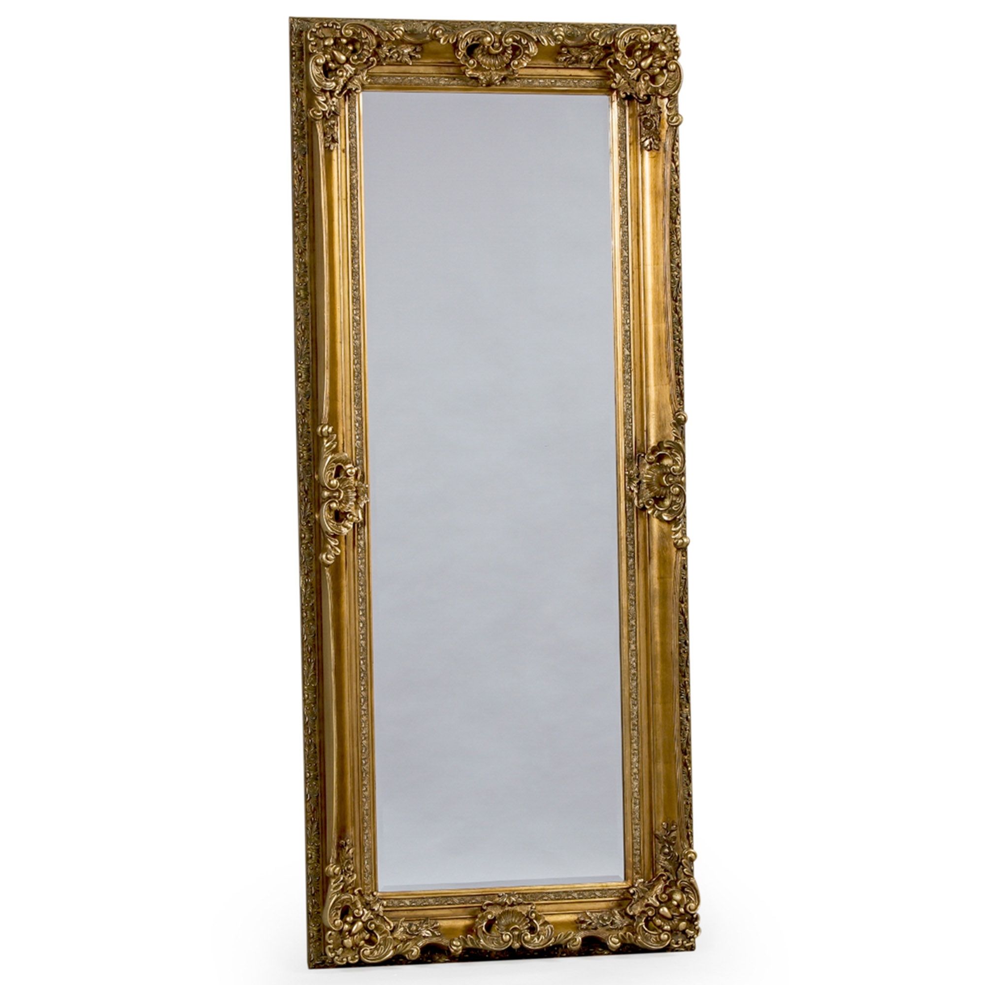 Gold Tall Antique French Style Mirror | French Mirrors Online Pertaining To Antique Gold Scallop Wall Mirrors (View 11 of 15)