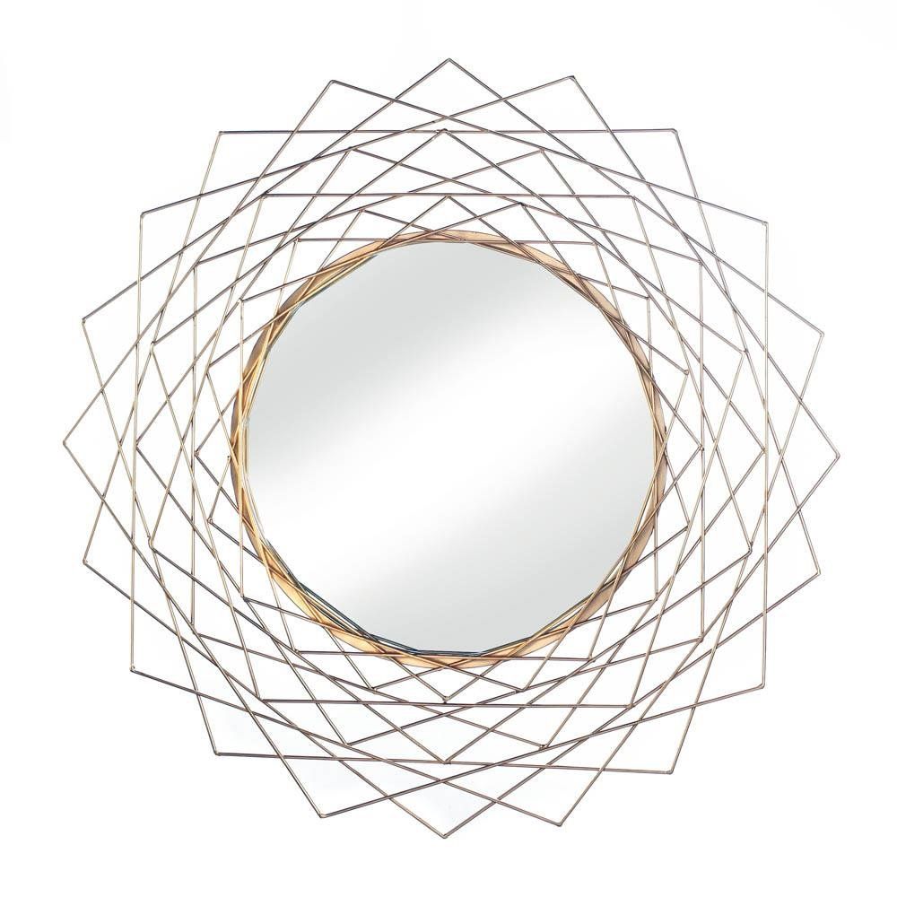 Golden Geometric Wall Mirror Wholesale At Koehler Home Decor Inside Geometric Wall Mirrors (View 1 of 15)