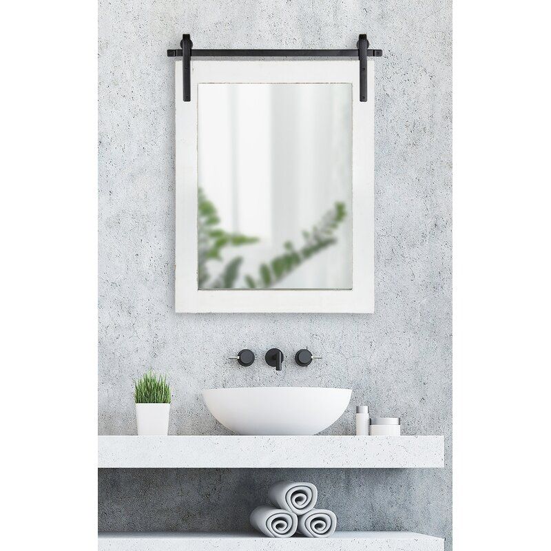 Gracie Oaks Banbury Modern Farmhouse Beveled Distressed Accent Mirror Pertaining To Harbert Modern And Contemporary Distressed Accent Mirrors (View 12 of 15)