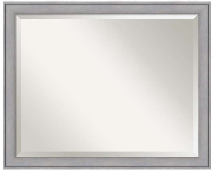 Graywash Beveled Wall Mirror | Mirror Wall, Wall Mounted Mirror Regarding Hogge Modern Brushed Nickel Large Frame Wall Mirrors (View 5 of 15)
