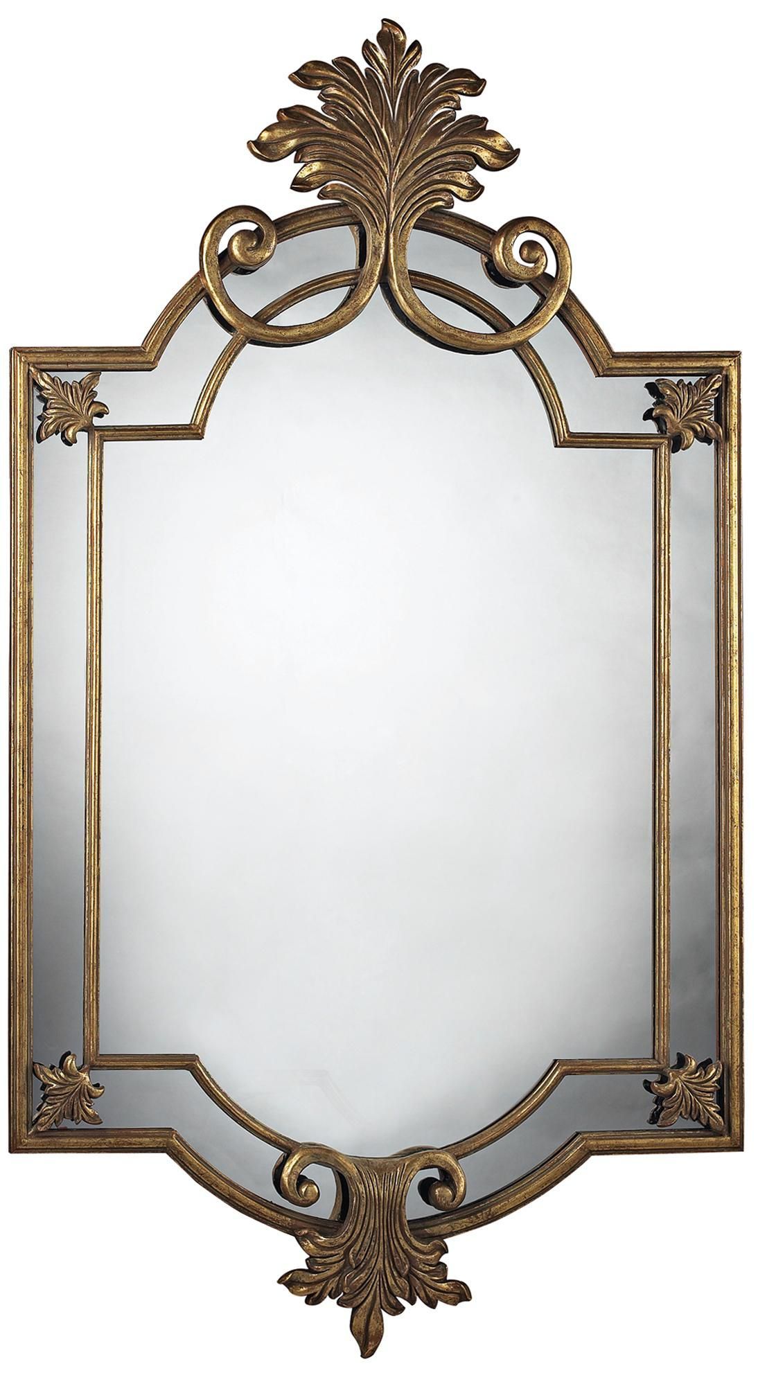 Gretna 60" High Gold Leaf Wall Mirror – #x7163 | Lamps Plus | Mirror Pertaining To Gold Leaf Metal Wall Mirrors (View 2 of 15)
