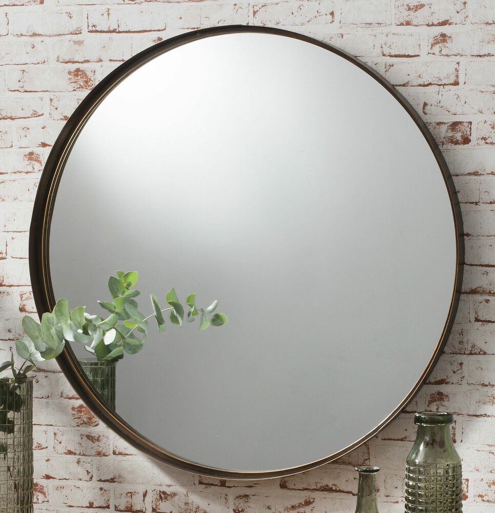 Greystoke Large Bronze Round Wall Mirror – 33" Diameter 3591505564892 In Woven Bronze Metal Wall Mirrors (View 1 of 15)