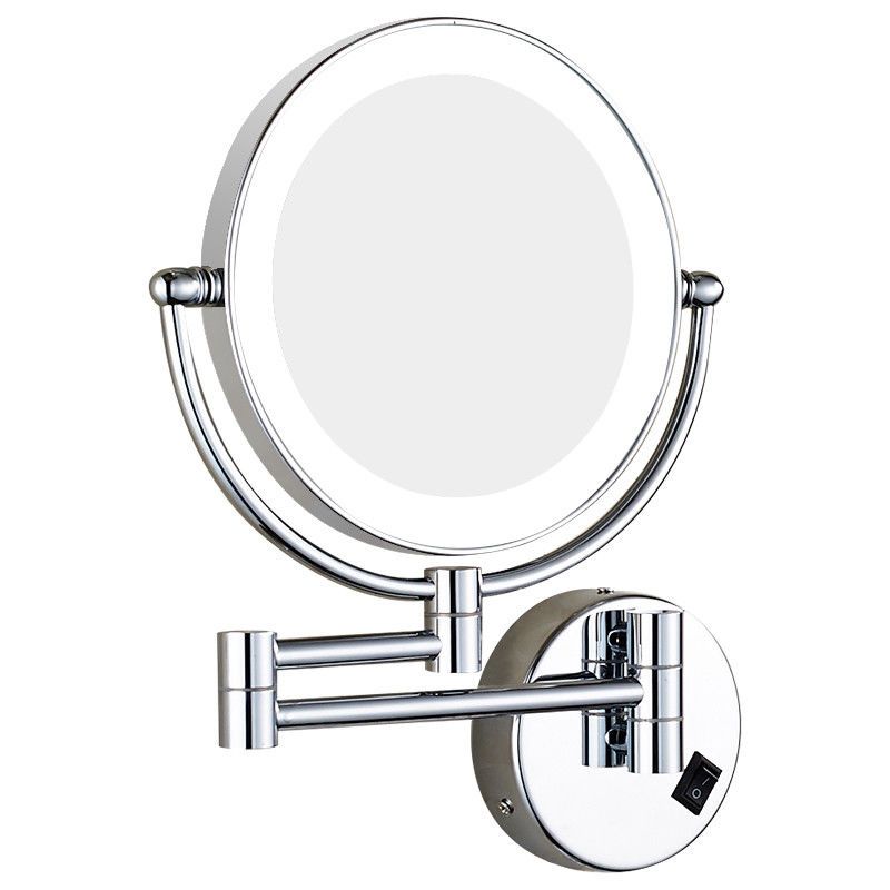 Gurun Lighted Vanity 7x Magnification Makeup Mirror Bathroom Wall Mount Throughout Chrome Led Magnified Makeup Mirrors (View 14 of 15)