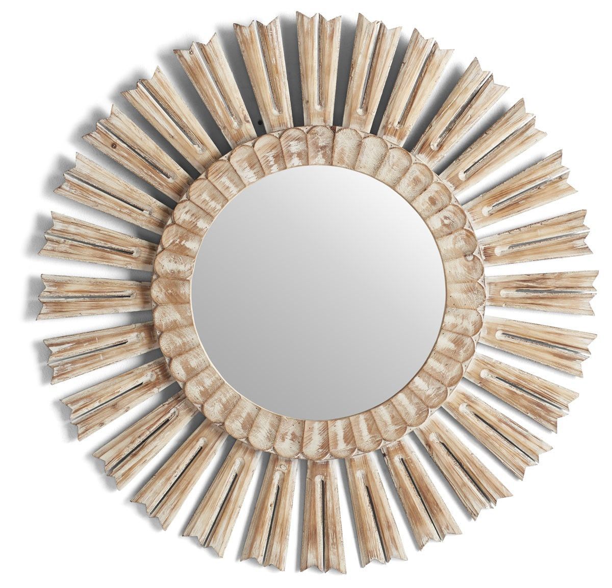 Halo Sunburst Round Mirror | Decorative Sunburst Mirrors | Wisteria In Brylee Traditional Sunburst Mirrors (Photo 5 of 15)