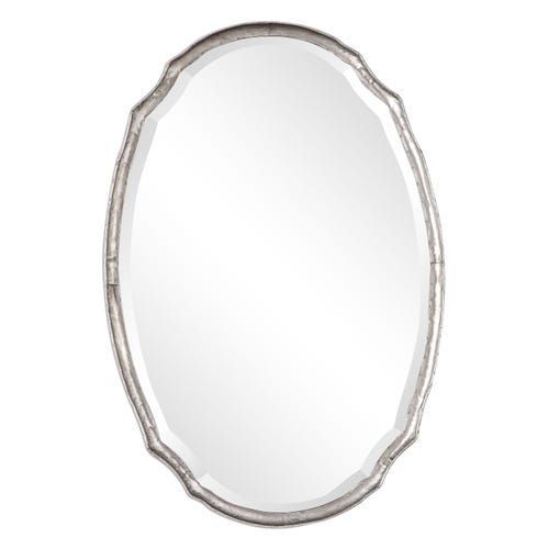 Hammered Metal 24x36 Oval Mirror In 2020 | Framed Mirror Wall, Silver Pertaining To Metallic Silver Framed Wall Mirrors (View 9 of 15)