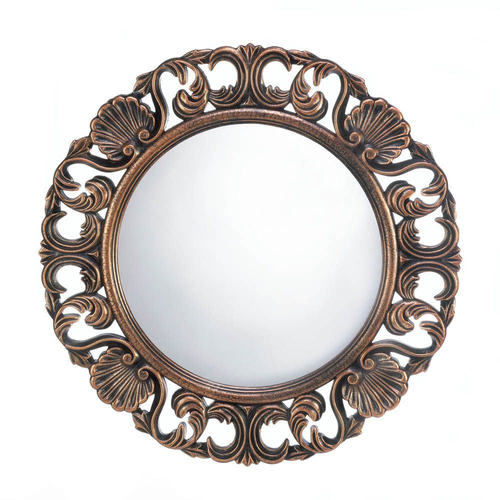 Heirloom Round Wall Mirror Wholesale At Eastwind Wholesale Gift Intended For Antique Iron Round Wall Mirrors (View 1 of 15)