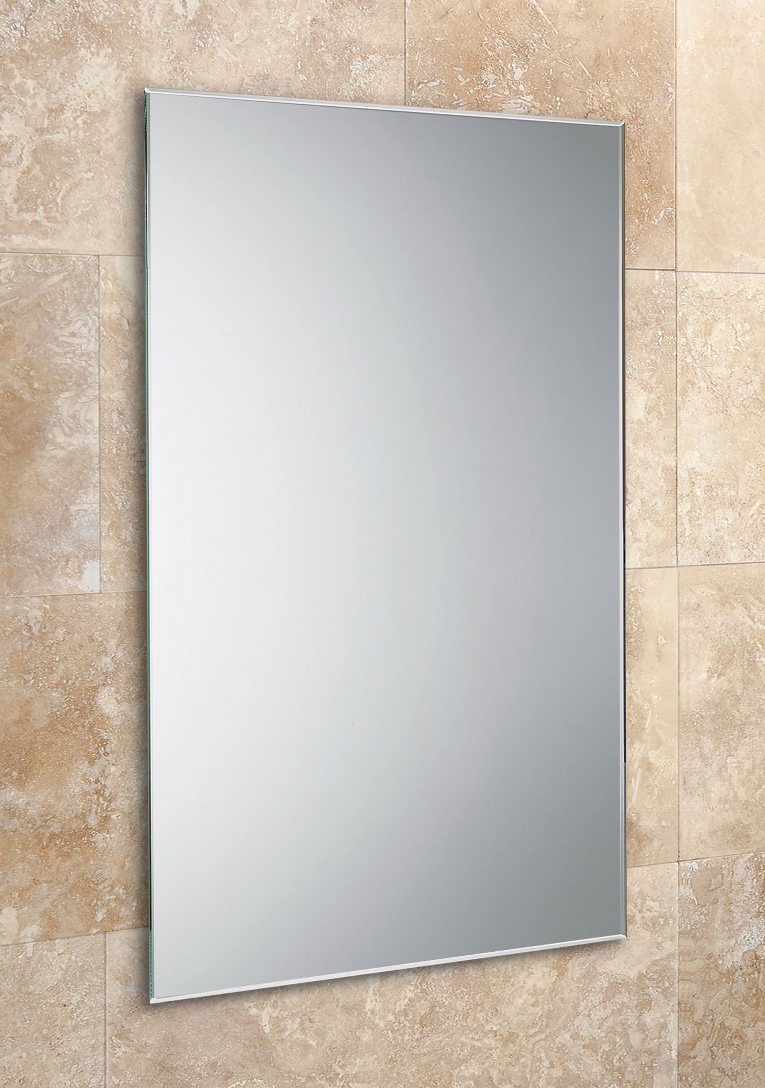 Hib Johnson Rectangular Mirror With Bevelled Edges 400 X 600mm | 76900000 In Rectangular Chevron Edge Wall Mirrors (View 8 of 15)