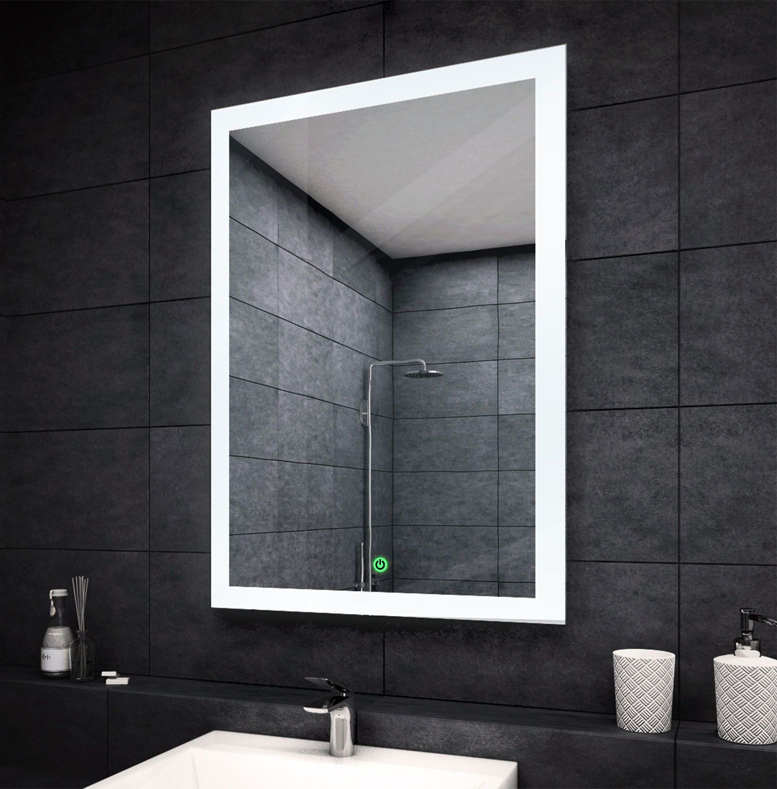 Hilton Approved Backlit Led Bathroom Mirror Dbs 02 | Led Mirror Within Led Backlit Vanity Mirrors (View 9 of 15)