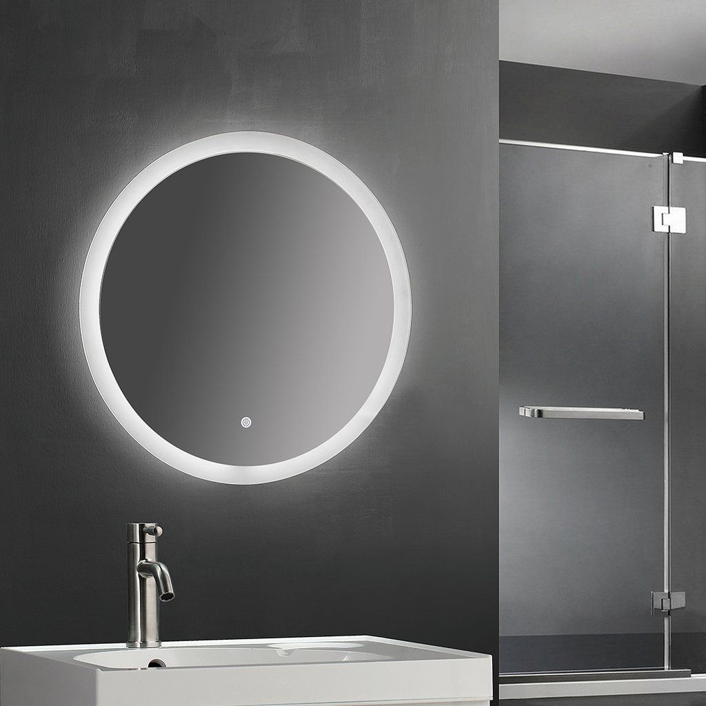Hotel Bathroom Wall Led Mirror Round Shape Bath Oval Mirror Backlit Intended For Edge Lit Oval Led Wall Mirrors (View 4 of 15)