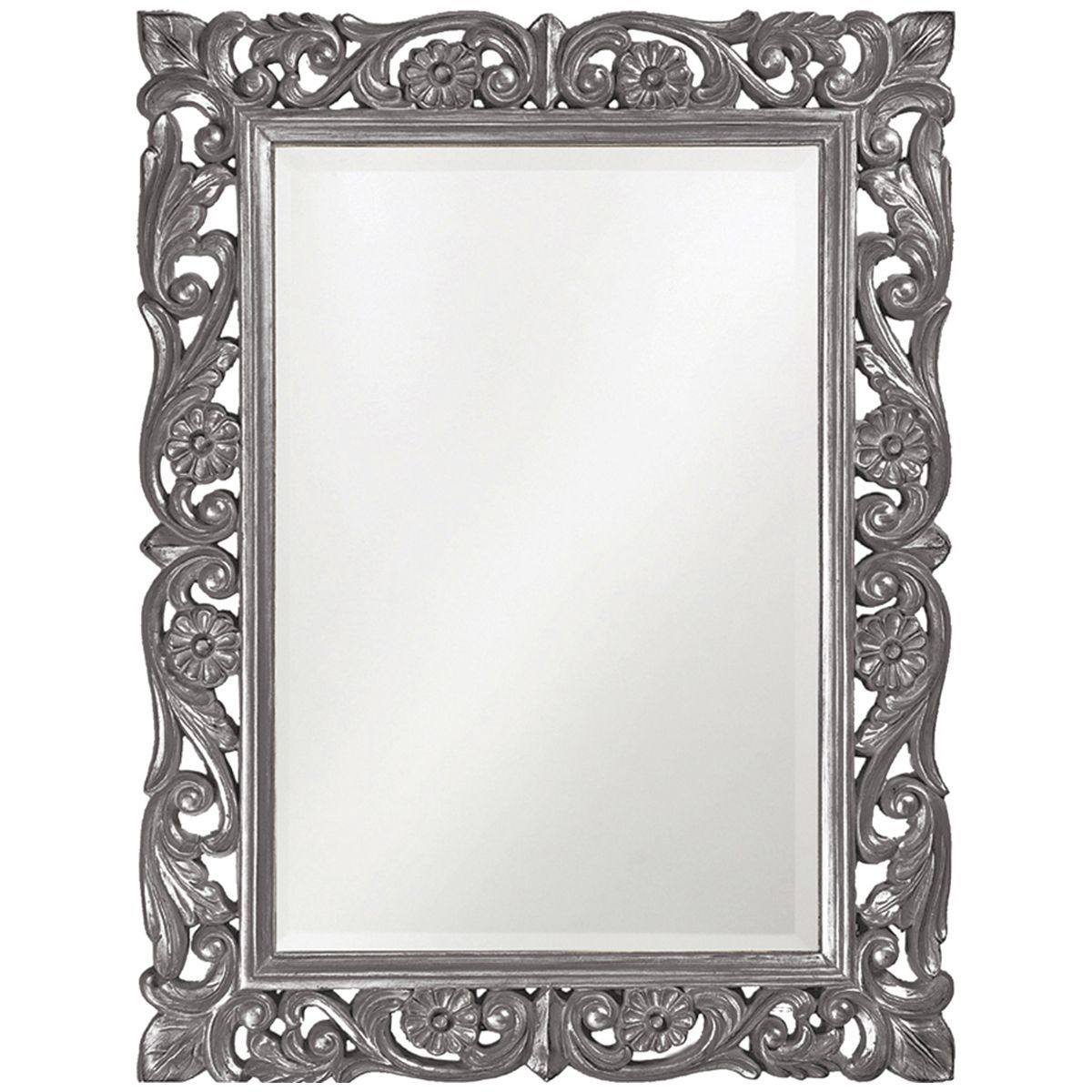 Howard Elliott Chateau Charcoal Gray Mirror 2113ch | Pink Wall Mirrors Within Charcoal Gray Wall Mirrors (View 5 of 15)