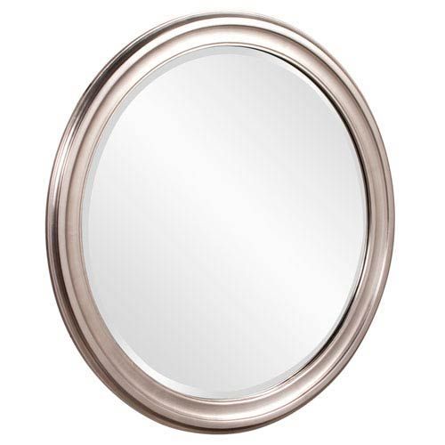 Howard Elliott Collection George Brushed Nickel Round Mirror | Bellacor Throughout Brushed Nickel Round Wall Mirrors (View 8 of 15)