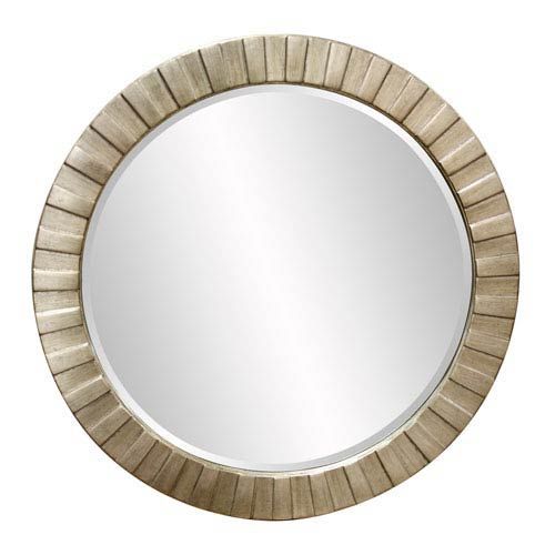 Howard Elliott Collection Serenity Silver Leaf Round Mirror 6002 | Bellacor Intended For Silver Leaf Round Wall Mirrors (View 6 of 15)